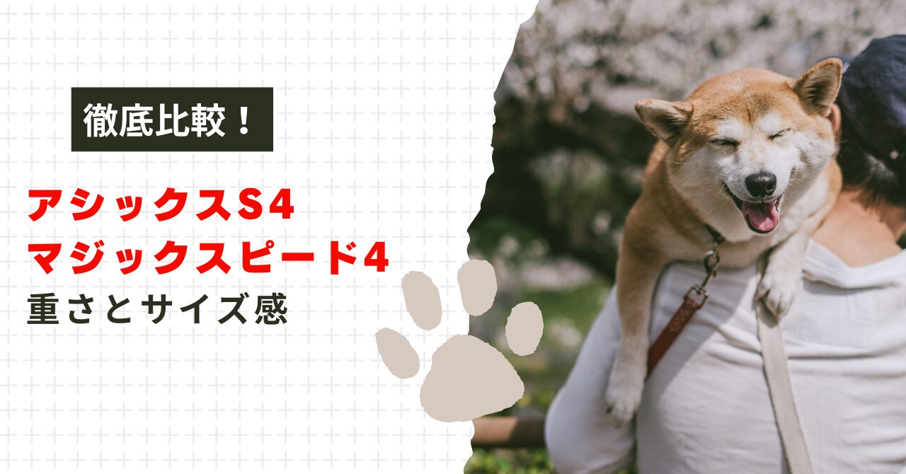 アシックスS4とマジックスピード4の違いを比較